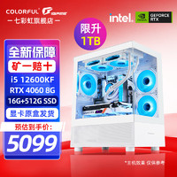COLORFUL 七彩虹 12代i5 12600KF/RTX4060Ti/4060 显卡游戏设计办公电脑主机台式组装机