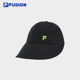 FILA FUSION斐乐潮牌女帽棒球帽2024夏时尚休闲运动帽遮阳帽 深黑-BK XS