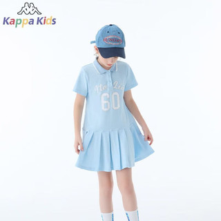 Kappa Kids卡帕童装女童连衣裙夏装洋气儿童学院风polo百褶裙 【KSS232268】蓝色 170