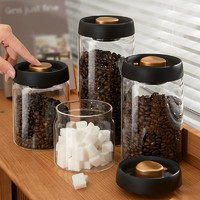 PAKCHOICE 咖啡豆保存罐食品级储存玻璃茶叶罐单向排气咖啡粉真空密封罐零食