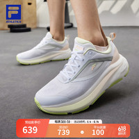 FILA 斐乐女鞋NUVOLE 2路跑鞋2024夏柔云鞋运动鞋跑步鞋 斐乐白/爽肤粉-WV 39