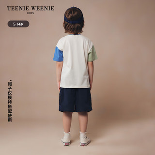 Teenie Weenie Kids小熊童装24夏季男童度假风短袖短裤套装 撞色 160cm