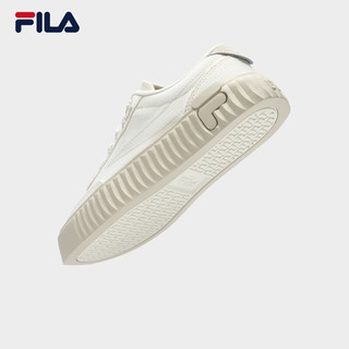 斐乐（FILA）女鞋GEAR 1S复古帆布鞋2024秋饼干鞋休闲运动鞋 白棉花糖-MM 36