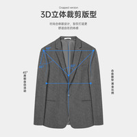 利郎轻时尚男装【绒感压花】春季西服男青年商务通勤西装Q4CDX15 铁灰色 170