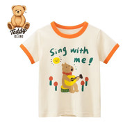TEDDY ISLAND 泰迪爱兰 韩版夏季男童短袖T恤打底衫 2件