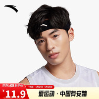 ANTA安踏运动发带止汗带吸汗头带头巾跑步防导汗头箍套额头戴1824572517 基础黑-1