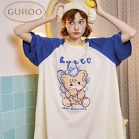 京東百億補貼：GUKOO 果殼 圓領卡通睡裙 可外穿 mikko