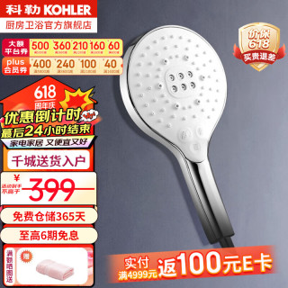 KOHLER 科勒 花洒喷头单头卫浴随心雨多功能手持花洒 R24717T-CP手持花洒头