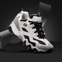 SKECHERS 斯凯奇 男士熊猫鞋复古潮流时尚休闲运动老爹鞋 WLGY白色/浅灰色 41.5