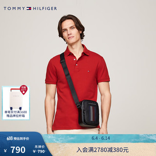 TOMMY HILFIGER【父亲节】24早秋男装通勤条纹单肩包斜挎包12457 黑色BDS OS