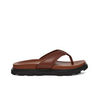 UGG 夏季男士休闲舒适纯色沙滩夹脚拖鞋户外人字拖鞋 1153077 干邑棕色 42