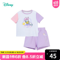 Disney 迪士尼 儿童纯棉短袖t恤+短裤 2件套装