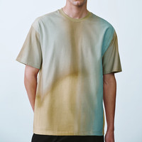 URBAN REVIVO 男士时尚设计感印花棉质圆领短袖T恤 UMF440125