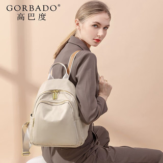 高巴度（GORBADO）牛津帆布双肩包女韩版时尚潮流旅行包女士大大容量小背包 灰蓝色