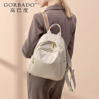 高巴度（GORBADO）牛津帆布双肩包女韩版时尚潮流旅行包女士大大容量小背包 黑色