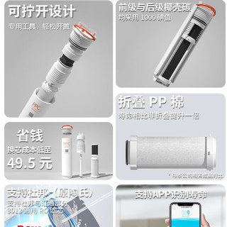 另一半适配yun米净水器S2600/400G蓝调海豚PPC复合RO反渗透滤芯 【2号RO滤芯】空瓶+400G杜邦膜*1