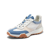 ecco 爱步 男士休闲男鞋老爹鞋男经典拼色华夫鞋 复古跑鞋 525004 彩色/复古蓝 43