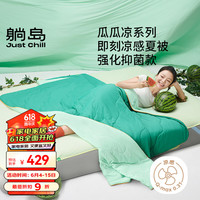 躺岛瓜瓜凉被 A类抑菌款凉感被 凉感值 0.31 西瓜绿 2m*2m 升级款抑菌西瓜绿