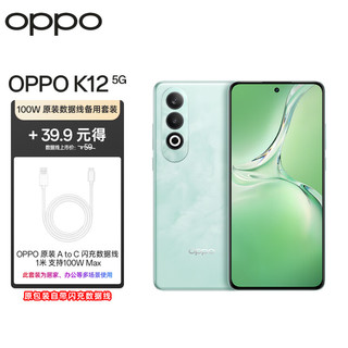 OPPO K12 5G 100W闪充 5500mAh超长续航 拍照游戏 AI手机 12GB+512GB 青云【100W数据线备用套装】