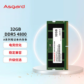 阿斯加特Asgard 16GB 32GB DDR5 4800 笔记本内存条 32GB DDR5 4800