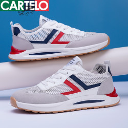 cartelo卡帝乐鳄鱼线下专柜同款新款透气舒适男士运动休闲鞋男鞋潮流