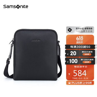 Samsonite 新秀丽 公文包男士竖式单肩包简约时尚斜跨公务包 TK3*09003