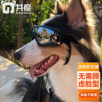 Gong Du 共度 狗狗護目鏡寵物眼鏡太陽眼鏡狗墨鏡防風法斗泰迪柯基模特拍照道具 黑色