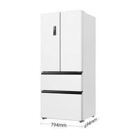 Ronshen 容声 冰箱509升法式多门四开门家用超薄嵌入式电冰箱双系统BCD-509WD18MP 白色