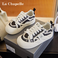 La Chapelle 女鞋帆布鞋女夏季丑萌大头鞋小众设计款板鞋潮流百搭休闲鞋