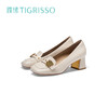 tigrisso 蹀愫 新英伦方头新中式单鞋皮鞋粗跟乐福鞋TA42528-11