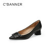 88VIP：C.BANNER 千百度 女鞋年秋季新款时尚休闲优雅气质单鞋一脚蹬中跟鞋软底