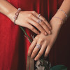 PANDORA 潘多拉 [圣诞礼物]Pandora潘多拉闪耀蓝色许愿骨戒指925银女轻奢小众设计