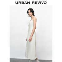 URBAN REVIVO 女士甜美蝴蝶结垂感显瘦吊带连衣裙 UWU740094