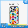 CASETiFY 色彩爱心手机壳适用于iPhone 14 Pro 透明黑框