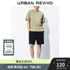 URBAN REVIVO UR2024夏季新款男装时尚休闲超宽松松紧腰抽绳短裤UML640037 正黑 30