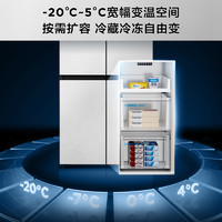 TCL 超薄零嵌520升十字对开四门嵌入式大容量一级白色家用电冰箱T9