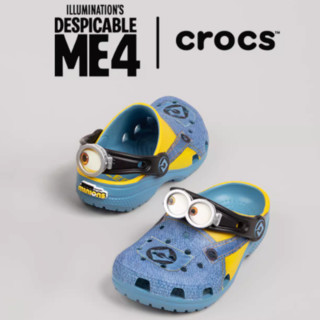 crocs 卡骆驰 小黄人系列 儿童洞洞鞋 209489-001 黑色 15.5码