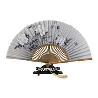 王星記 扇子中國風古典百花系列絹扇女式折扇禮品扇折疊真絲絹扇