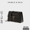 CHARLIE&KELLI CK品牌包包女包2024新款女士单肩链条包潮流斜挎包生日礼物女 黑色