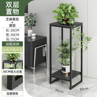 锦需 R11B 客厅落地式花架 黑色 30*30*75cm