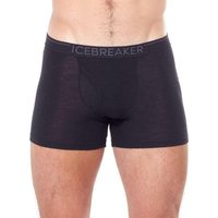 移动专享：Icebreaker Merino 男士平角内裤 新西兰美利奴羊毛,黑色//白色,Medium