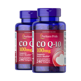 普丽普莱辅酶q10软胶囊100mg240粒*2瓶高含量coq10护心脏美国