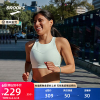 布鲁克斯（BROOKS）女跑步内衣文胸高强度透气防震胸罩可拆卸收副乳 夏日粉绿 36/80/DD/E