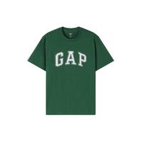 Gap 盖璞 男女士棉质拼接logo圆领短袖T恤 460841 绿色 XL