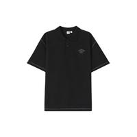 Gap 盖璞 男士华夫格肌理明线短袖polo领简约上衣 463260 黑色 XL