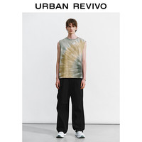 URBAN REVIVO 男装街头风休闲抽象扎染无袖背心 UML440088 多色 L