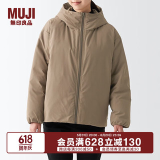 无印良品（MUJI）女式 不易沾水 羽绒夹克 羽绒服外套冬季 BDC33C2A 深咖啡色 M 160/84A