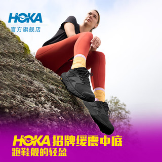 HOKA ONE ONE男女款阿纳卡帕2中低帮防水户外徒步鞋ANACAPA 2 GTX 黑色 / 黑色-女（低帮） 36.5