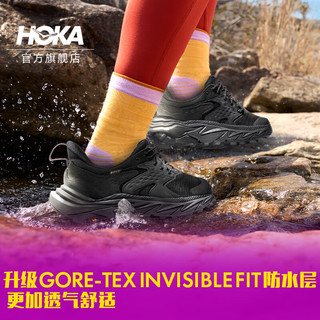 HOKA ONE ONE男女款阿纳卡帕2中低帮防水户外徒步鞋ANACAPA 2 GTX 黑色 / 黑色-女（低帮） 36