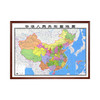 丛林狐 带框世界地图中国地图